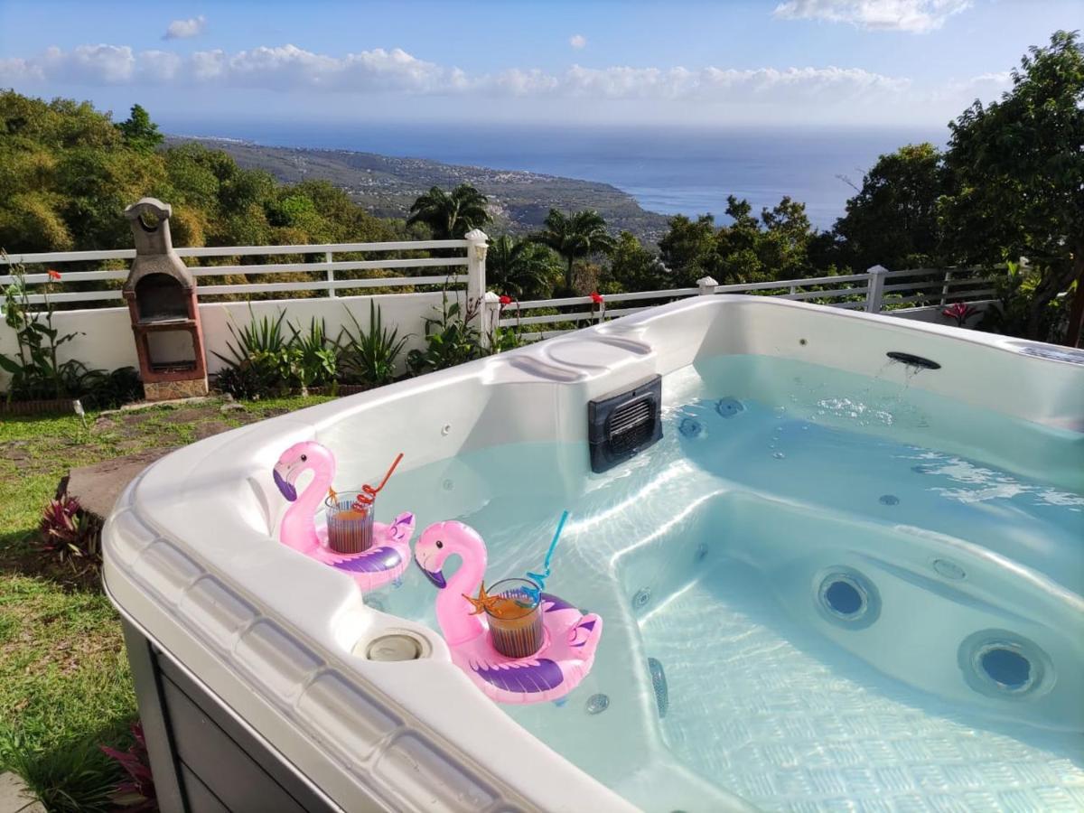 Belavue & Spa Prive, Avec Vue Panoramique Sur Mer, Jardin Creole Paysager, Jacuzzi Prive Bouillante Exterior foto